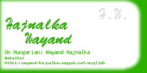 hajnalka wayand business card